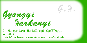 gyongyi harkanyi business card